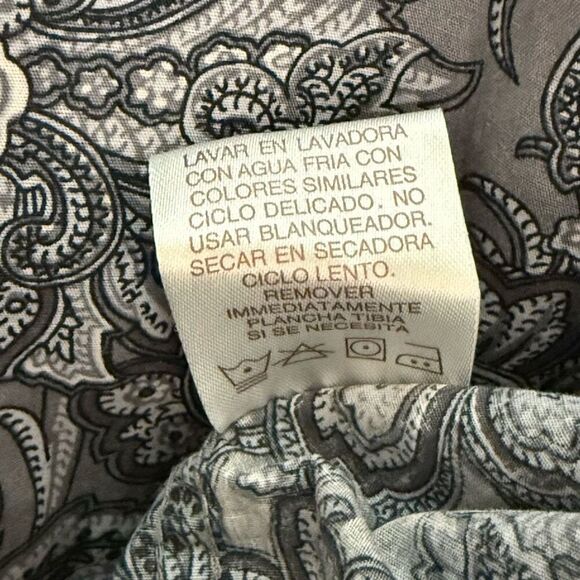 Stetson Black and White Paisley Print Button Down Shirt - Men’s US 2XL - Picture 8 of 8